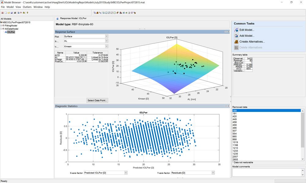 Screenshot showing the RBF calculator function