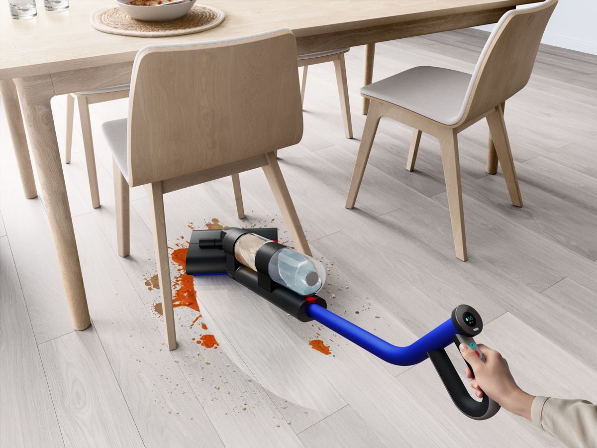 The Dyson WashG1 removes wet spills and dry debris.