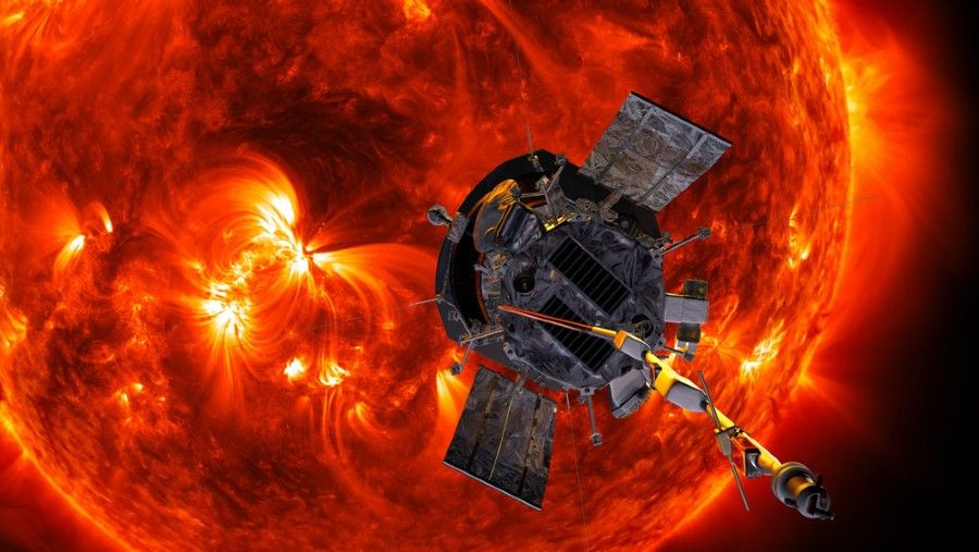 Figure 1. Artist’s rendition of the Parker Solar Probe approaching the Sun. Image courtesy JHU APL. http://parkersolarprobe.jhuapl.edu/