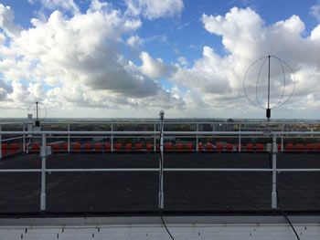 Figure 2. Ground station UHF, GPS, and VHF antennas.