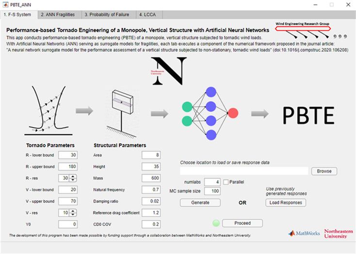 Figure 4. The first screen of the PBTE_ANN application, used to define input parameters for the simulation.
