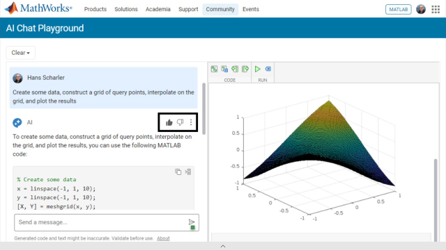 MATLAB AI Chat Playground