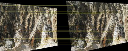 Rectified stereo image pair Rectified stereo image pair