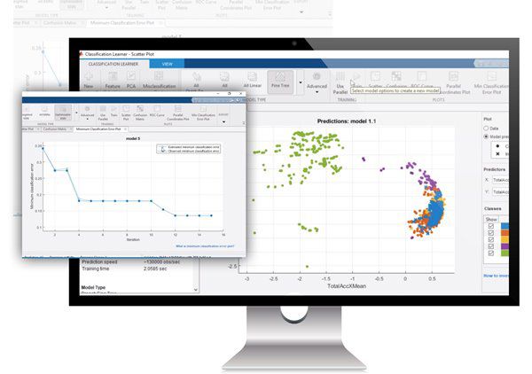 Screenshot of a supervised learning model visualized in the Classification Learner app.