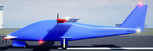 Side view of custom aircraft.