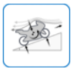 In-plane motorcycle dynamics icon