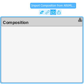 Composition block with Import Composition from ARXML cue selected.
