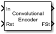 Convolutional Encoder block with optional reset and final state ports enabled