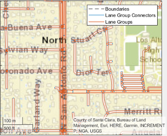 LaneTopology layer with boundaries, lane group connectors, and lane groups