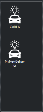 Icon representing the new behavior created using MATLAB.