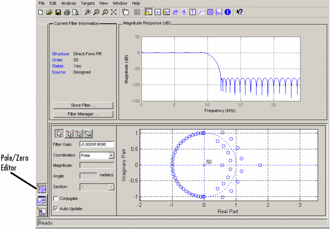 plot filter designer output matlab