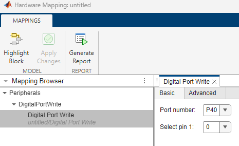 Digital port write peripheral