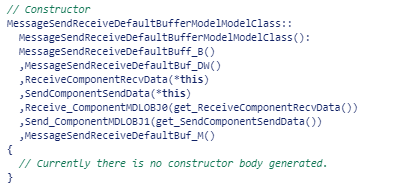 Example code for constructor method