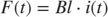 $$F(t)=Bl\cdot i(t)$$