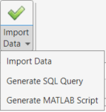 Click the green check mark on the Import Data button or click Import Data.