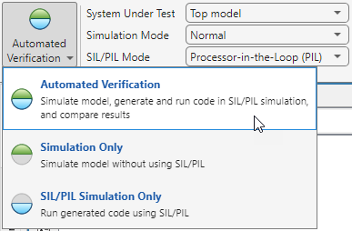 The Mode section of the SIL/PIL tab.