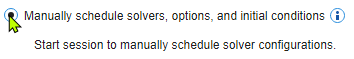 Manually schedule solvers