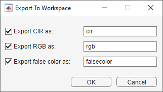 Hyperspectral Viewer Export Spectral Signatures Dialog