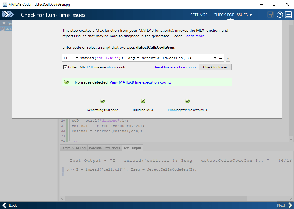 C code generator. Mathlab code.