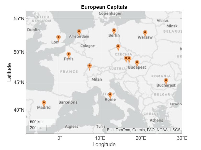 Figure contains an axes object with type geoaxes. The geoaxes object contains an object of type iconchart.