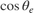 $\cos {\theta _e}$