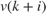 $v\left( {k + i} \right)$