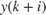 $y\left( {k + i} \right)$