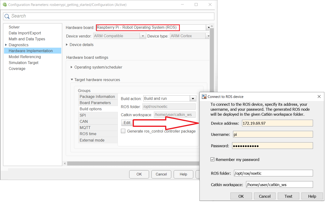 Configuration parameters. Robot operating System.