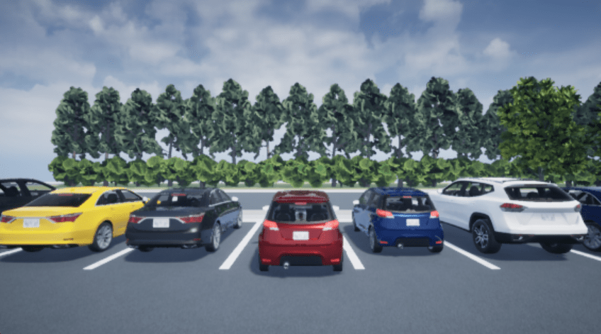 Automatic Parking Valet with Unreal Engine Simulation