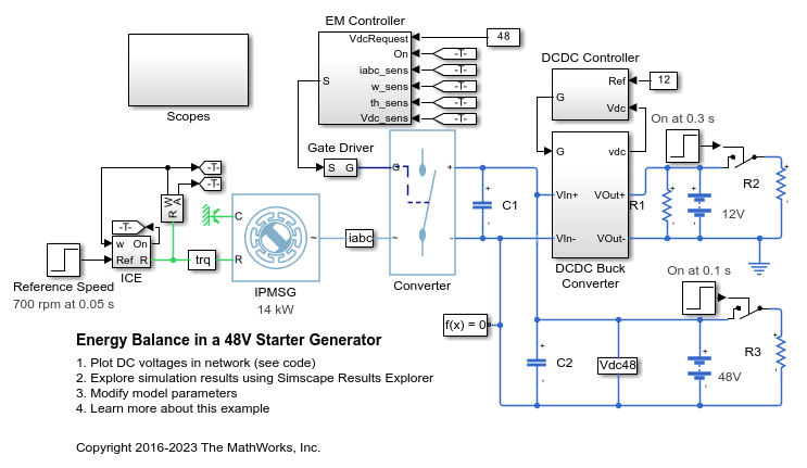 Energy Balance in a 48V Starter
                Generator