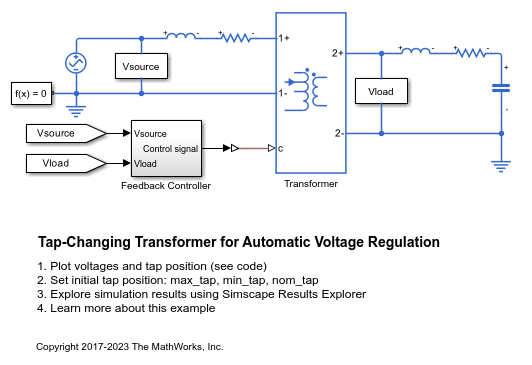 Tap-Changing Transformer for Automatic Voltage Regulation
