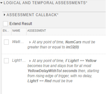 Updated list of assessments