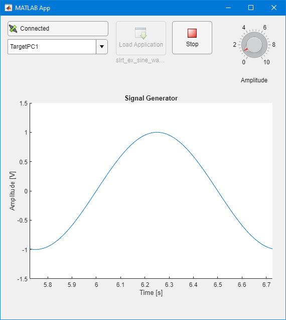 Basic App Designer App for Real-Time Application Interface