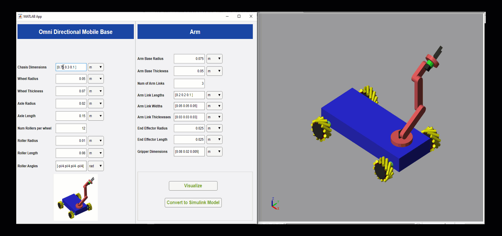 Creating a Mobile Robot Using a MATLAB App