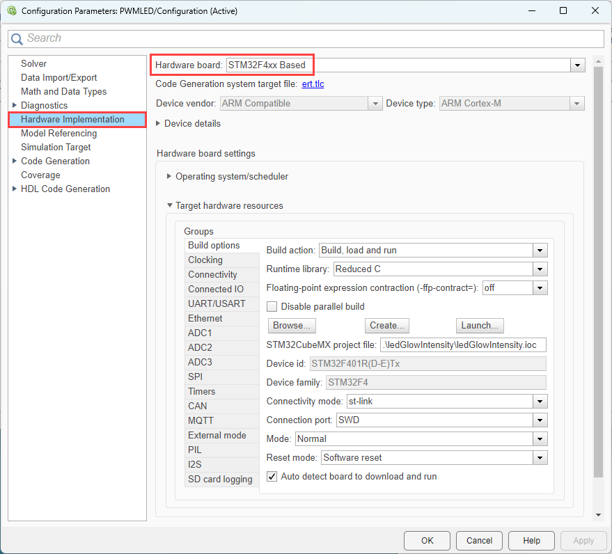 Change the LED Glow Intensity on STMicroelectronics STM32Fxx Based Boards