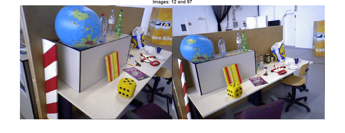 Figure contains an axes object. The hidden axes object with title Images: 12 and 97 contains an object of type image.