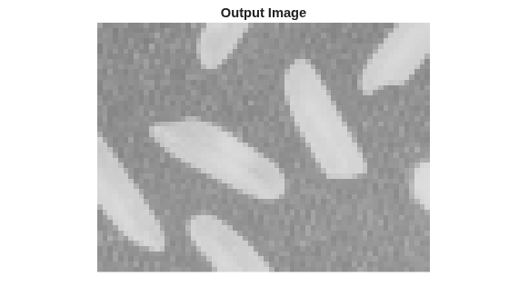 Figure contains an axes object. The hidden axes object with title Output Image contains an object of type image.