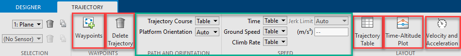 Trajectory tab