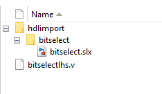 Folder structure of HDL Import