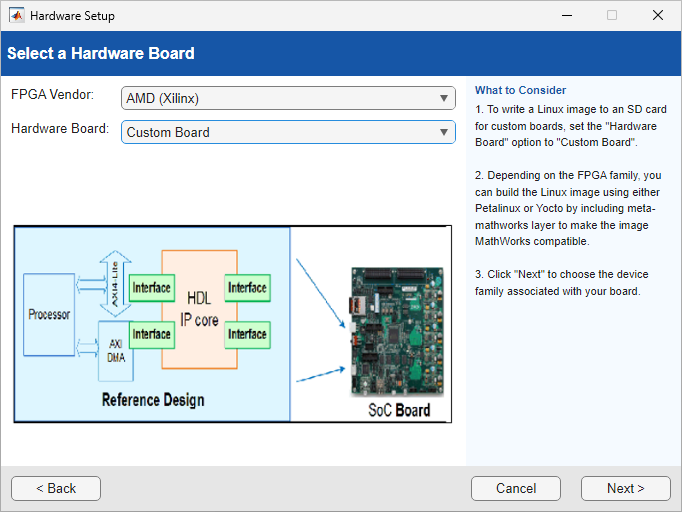 Select hardware board