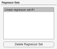List of Regressor Sets with one regressor