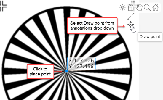 The imageshow viewer window, showing how to add point annotations