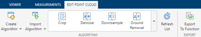 Edit point cloud tab