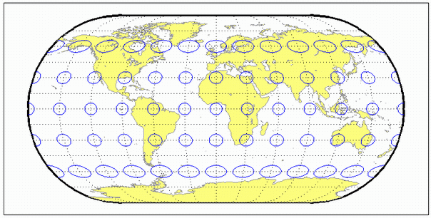World map using Eckert 3 projection