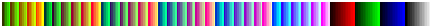 Color bar showing the colors of the colorcube colormap. The colormap is a course sampling of the RGB colorspace.
