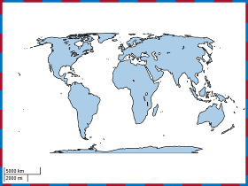 Map of world in maximized map layout