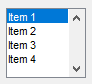 UIControl object with list box style