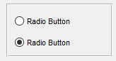 Two UIControl objects with radio button style in a button group