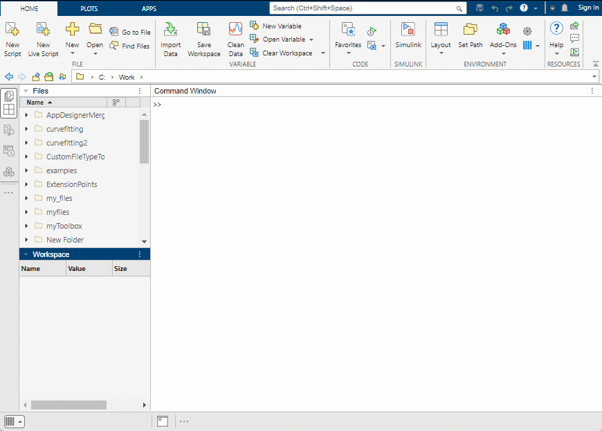 Animation of moving the Workspace panel from the left side of the desktop to the right and then back, regrouping it with the Files panel