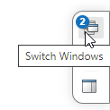 Switch Windows button indicating that two windows are minimized